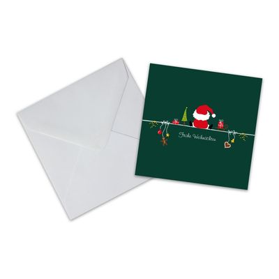 10-Pack Christmas Cards with Envelopes, Santa Design
