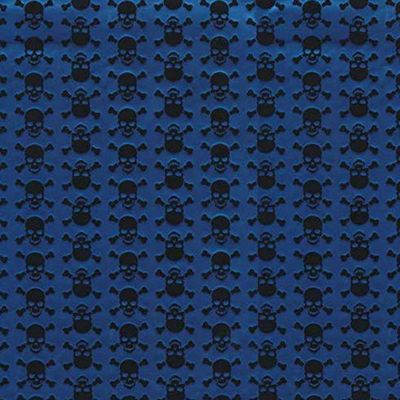 Self-Adhesive Skull Decorative Film, Blue/Black, 45 cm x 200 cm