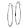 14K White Gold Polished Oval Hinged Hoop Earrings, 40 x 20 mm, 1.5 mm Thick view 3