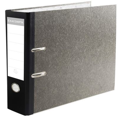 Exacompta Cloud Marble Gray Binder, 80 mm Spine, A4 Maxi