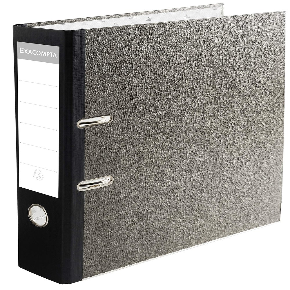 Exacompta Cloud Marble Gray Binder, 80 mm Spine, A4 Maxi