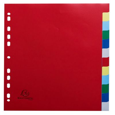Exacompta 50-Pack Flexible PP Dividers, 12 Blank Tabs, A4