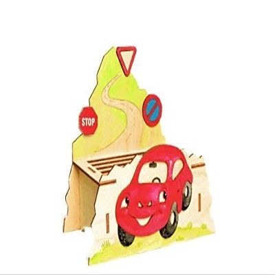 Drechslerei Kuhnert Wooden Car CD Holder Craft Kit, Self-Assembly, Made in Germany