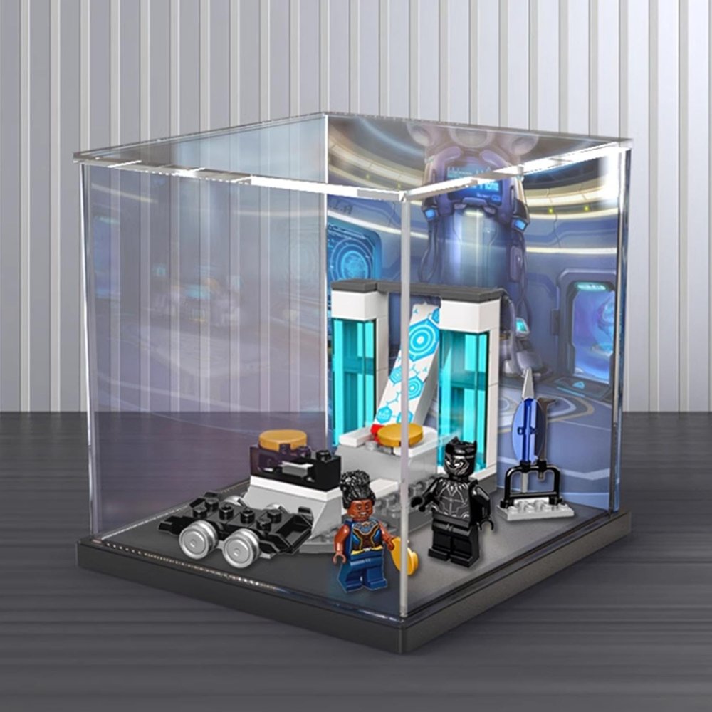 Acrylic Display Case for LEGO 76212 Lab Model, Dustproof Transparent Case (Display Box Only, Backspray Model)