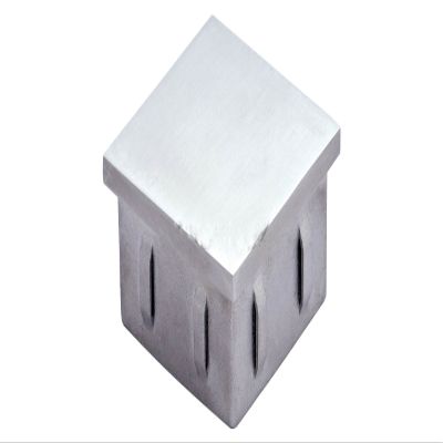 Square Hollow End Cap, 40 x 40 mm, Brushed V2A Stainless Steel, 1 pc.