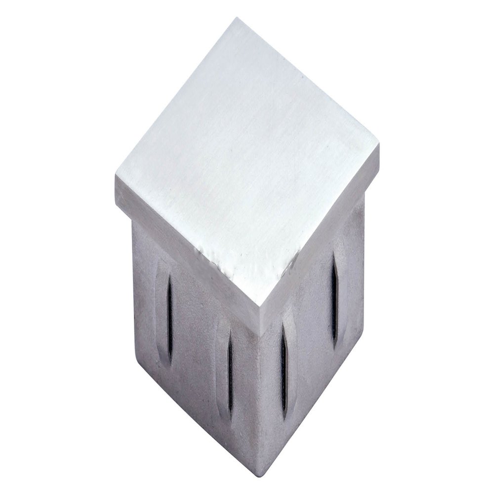 Square Hollow End Cap, 40 x 40 mm, Brushed V2A Stainless Steel, 1 pc.
