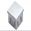 Square Hollow End Cap, 40 x 40 mm, Brushed V2A Stainless Steel, 1 pc. view 1