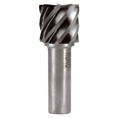 RUKO 116015A - Carbide Burr for Aluminum, Shape A - ZYA Cylindrical, Without End Cut (6 x 58 mm)