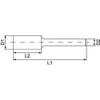 RUKO 116015A - Carbide Burr for Aluminum, Shape A - ZYA Cylindrical, Without End Cut (6 x 58 mm) view 2