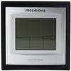 Precision Radio-Controlled Alarm Clock with LCD Display, Silver/Black view 1
