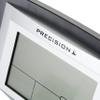 Precision Radio-Controlled Alarm Clock with LCD Display, Silver/Black view 3
