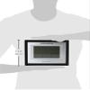 Precision Radio-Controlled Alarm Clock with LCD Display, Silver/Black view 4