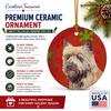 Caroline's Treasures LH9320-CO1 Cairn Terrier Red Snowflake Holiday Christmas Ceramic Ornament, Multicolor view 2