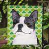 Caroline's Treasures BB8098GF Garden Flag, Ostrich Design, Blue Plaid, Multicolor Boston Terrier #2, Garden Size view 3