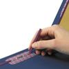 Smead 29784 Dark Blue End-Tab Pressboard Classification Folder with SafeShield Tie Closure view 2