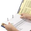 Smead 29784 Dark Blue End-Tab Pressboard Classification Folder with SafeShield Tie Closure view 4