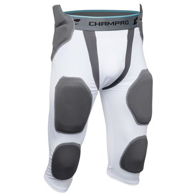 CHAMPRO Tri Flex Unisex 7-Pad Girdle for Adults, White, Size XL