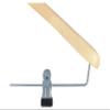 Wooden Suit Hangers with Clips, Wide, 38 cm, Natural, 5-Pack view 2