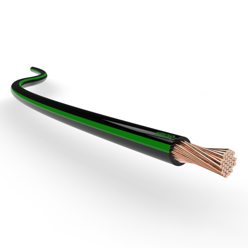 FLRy Automotive Wire, 0.75/1/1.5 mm², 5 m or 10 m – 10 m, 0.75 mm², Black/Green