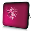 wortek Universal Neoprene Notebook Sleeve for Laptops up to Approx. 10.2 Inches – Pink Heart view 1