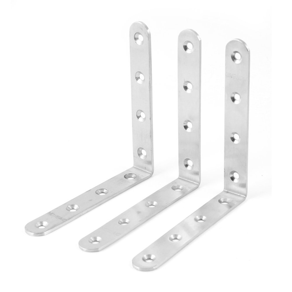3-Piece 125 x 125 mm Right-Angle Corner Brace Set