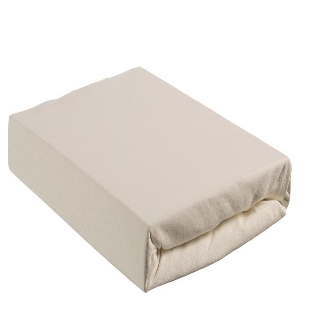 Beddinghouse Jersey Topper Fitted Sheet, 180 x 200/210 cm, Off-White