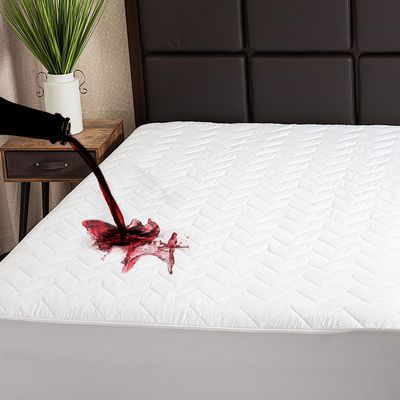 Waterguard Waterproof Full-Size Mattress Pad and Dust Mite Protector, 100% Cotton, Hypoallergenic Comfort, 54 x 75 x 15 in