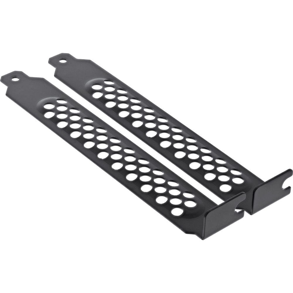 InLine 66641B Perforated Slot Covers, Black, 2-Pack