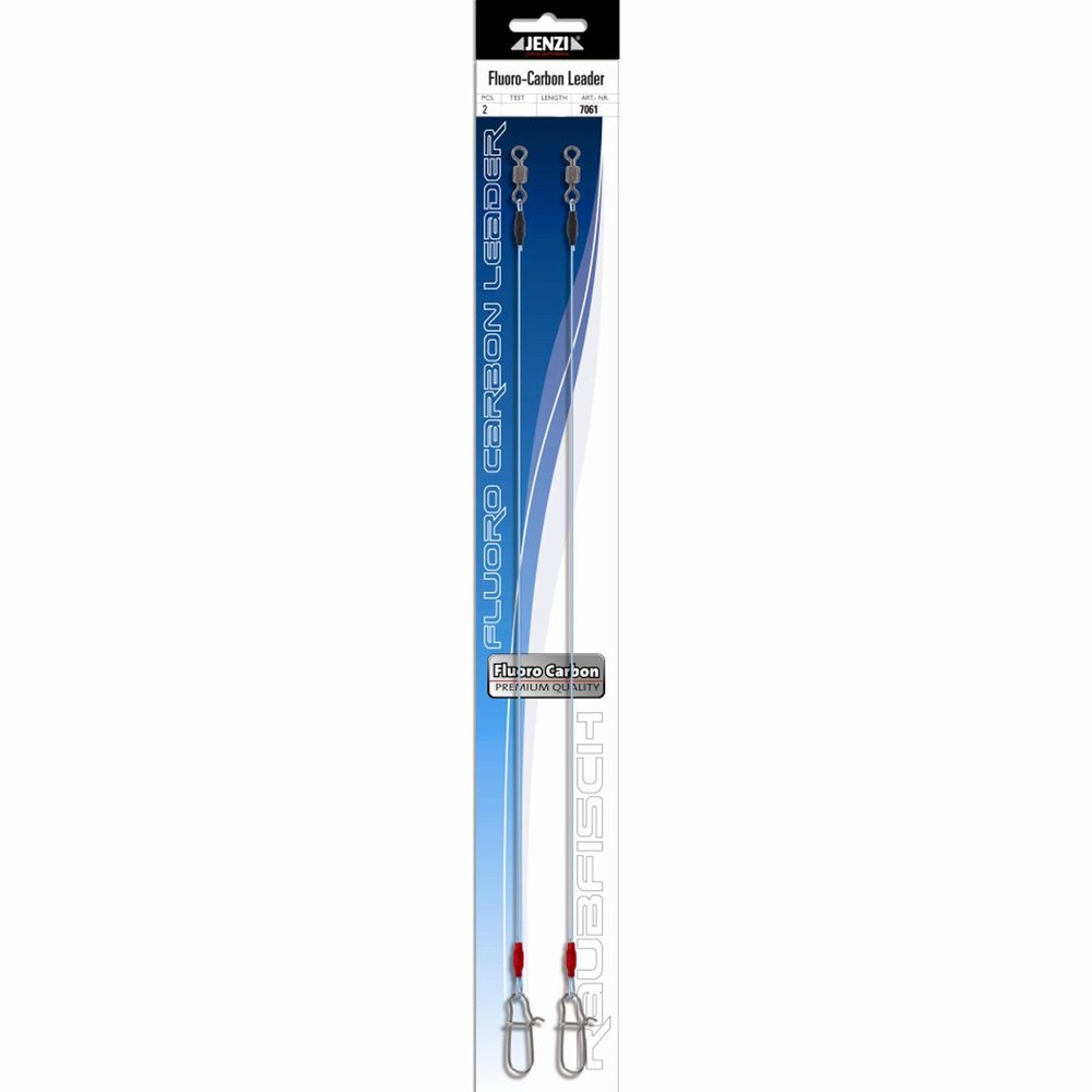 Jenzi Fluorocarbon Leader, 2-Pack, 30 cm, 10 kg