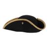 Thetru 809 - Deluxe Wool Felt Tricorn Hat with Gold Braid-57 view 1
