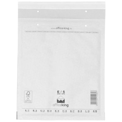 1,000 White Bubble Mailers, Size E/5 (240 x 275 mm), DIN B5+ - OfficeKing Quality