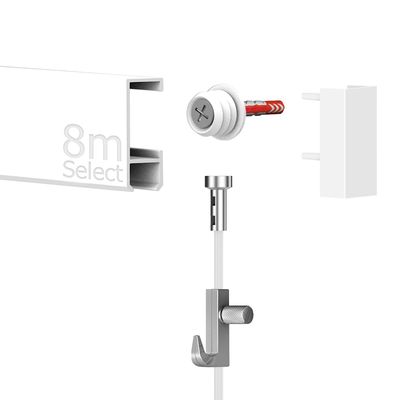8 m Picture Rail Select Complete Set in White by Hang-it