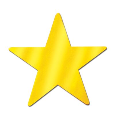Beistle 55839-GD 12-Piece Metallic Star Cutouts for Weddings, Birthday Parties & Classroom Decorations, Gold (24-Pack)