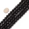 GEM-INSIDE 8mm Faceted AA-Grade Black Agate Bead Strand, 15 Inches view 2