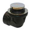 LASCO 034950 Bathtub Drain Elbow with Tip-Toe Stopper, 1-1/2 in ABS, Chrome view 1
