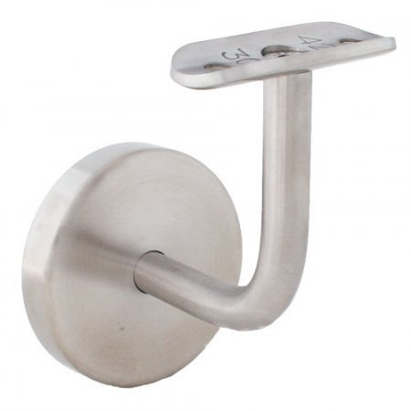 V2A Stainless Steel Handrail Bracket with Rosette for 42.4 mm Tube