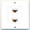 RiteAV 2-Port Cat6 White Wall Plate view 1