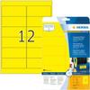 HERMA Yellow Weatherproof Film Labels, 99.1 x 42.3 mm, Strong Adhesive, Matte A4, 300 Pack view 1