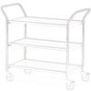 Helge Nyberg Table Trolley, 2 Push Handles, 3 Tiers, 100 x 42 cm, Black/Oak/Birch view 1