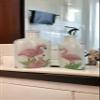 Pastel Flamingo Origami Ceramic Table Vases, 2-Piece Set view 3