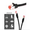 TPFNet CAT.6 Premium Network Cable with RJ45 Connector | LAN Cable | 10 m | Black | Multiple Shielding via S/FTP | Compatible with Routers, Modems, and Switches view 3