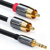 deleyCON 10 m 3.5 mm to 2x RCA Cable, Black view 1