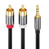 deleyCON 10 m 3.5 mm to 2x RCA Cable, Black view 3