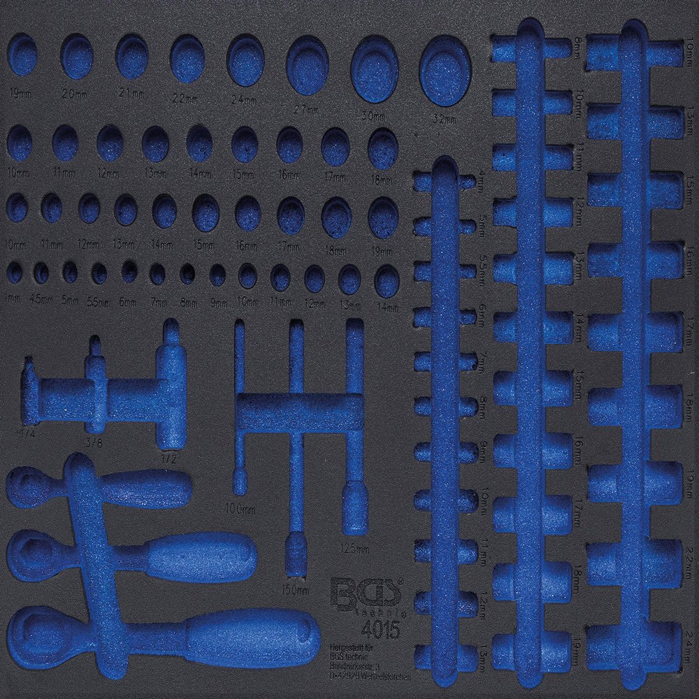 BGS 4015-5 | 3/3 Workshop Trolley Insert | Empty | For Item 4015