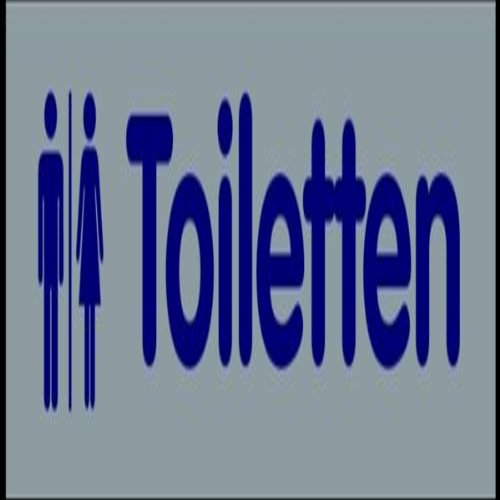 LEMAX Toilet Sign, “Restrooms,” 160 x 40 mm, Plastic