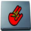 INDIGOS UG The Shocker Hand Morocco-Morocco Laptop Sticker, 210 x 144 mm, Black Outline view 1