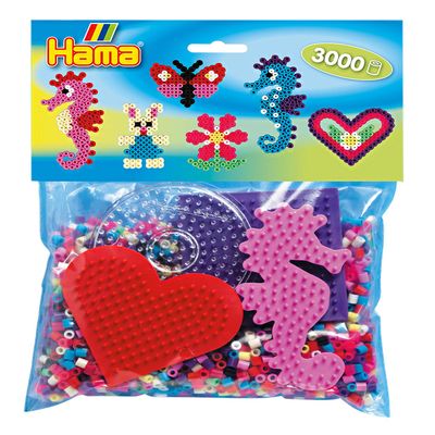 Hama 4412 – Playgroup Pack, Approx. 3,000 Fuse Beads, 4 Pegboards & Accessories