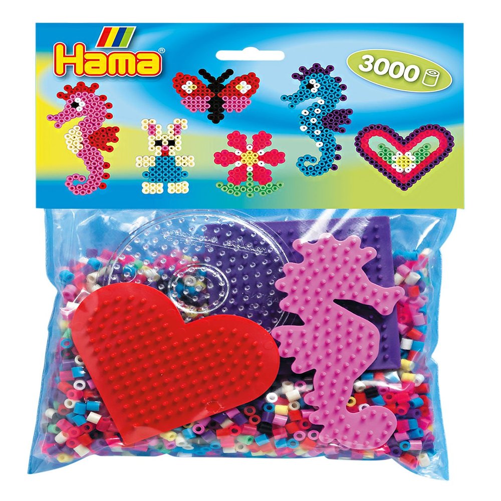 Hama 4412 – Playgroup Pack, Approx. 3,000 Fuse Beads, 4 Pegboards & Accessories