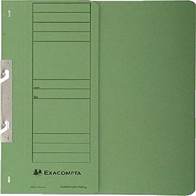 Exacompta Filing Cover with Half Cover, 352625B, DIN A4, Green, 250 gsm