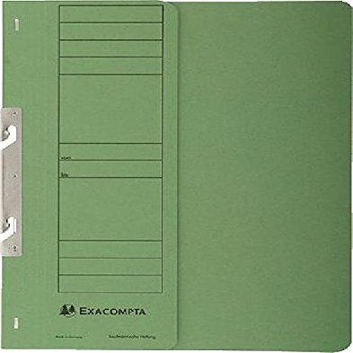 Exacompta Filing Cover with Half Cover, 352625B, DIN A4, Green, 250 gsm